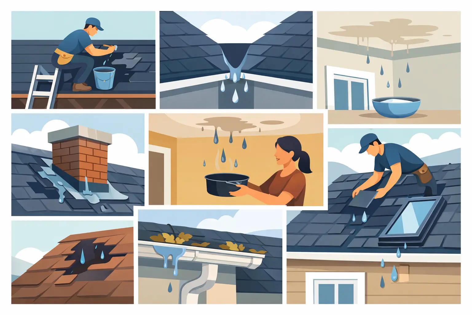 7 Roof Leak Repair Examples Homeowners See