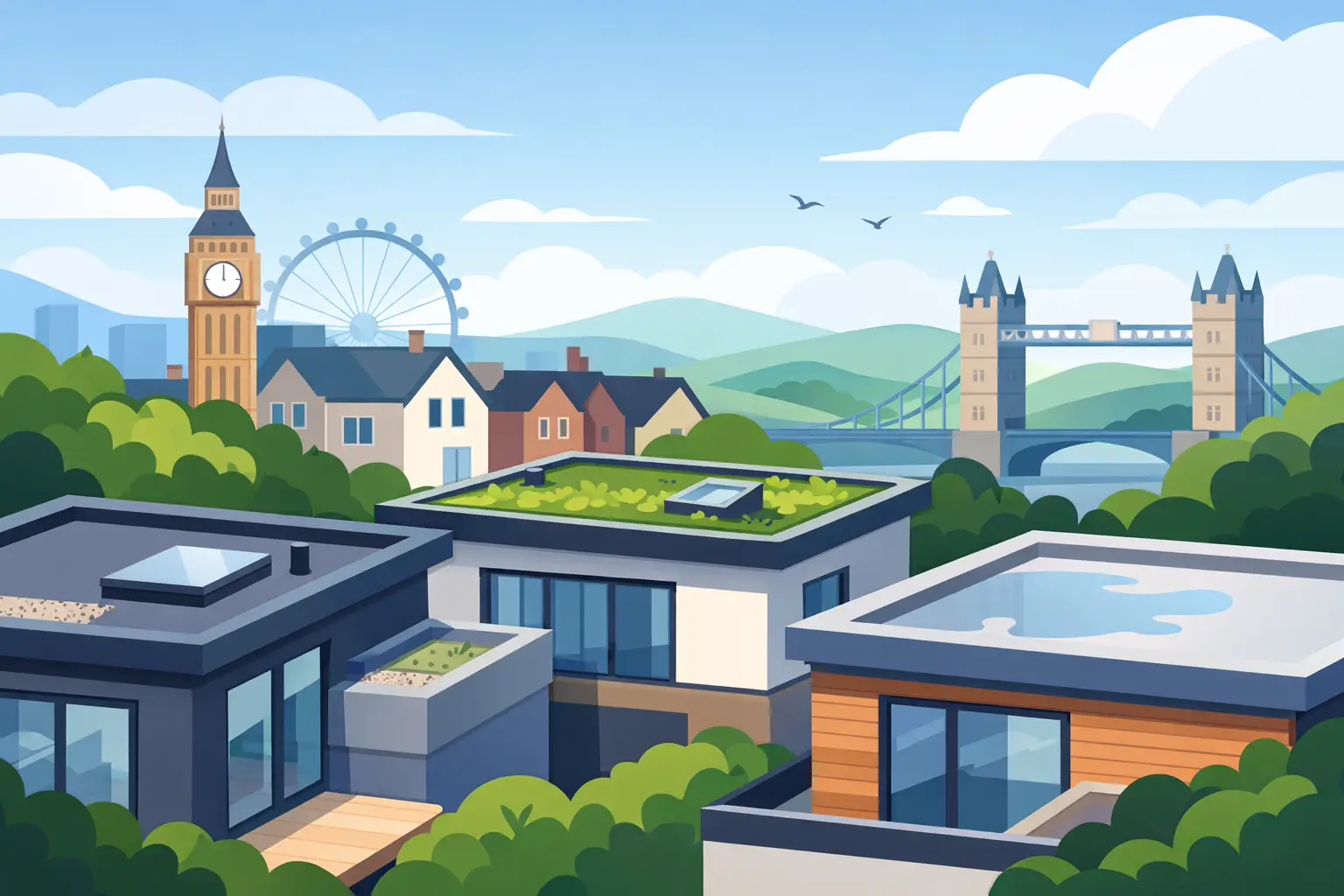 Best Flat Roof Materials for UK Homes