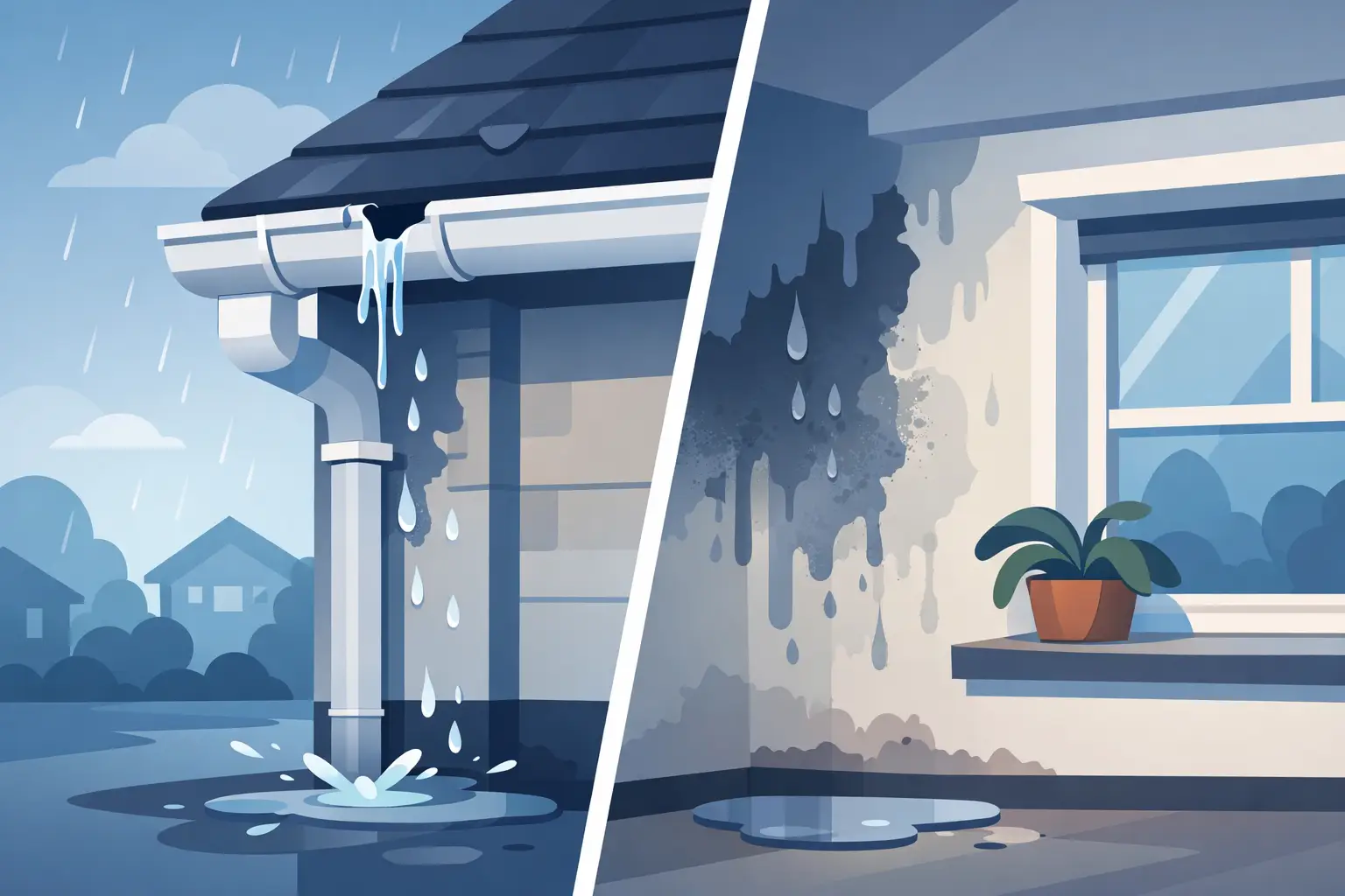 Can Leaking Gutters Cause Damp?