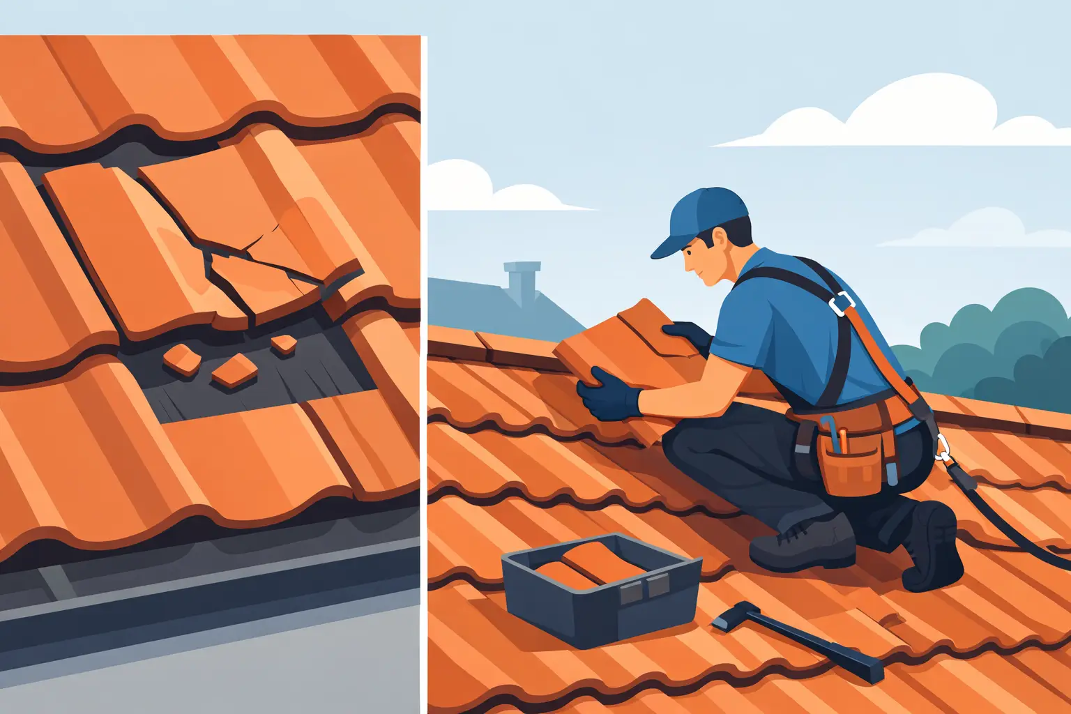 How to Replace Broken Roof Tiles Safely