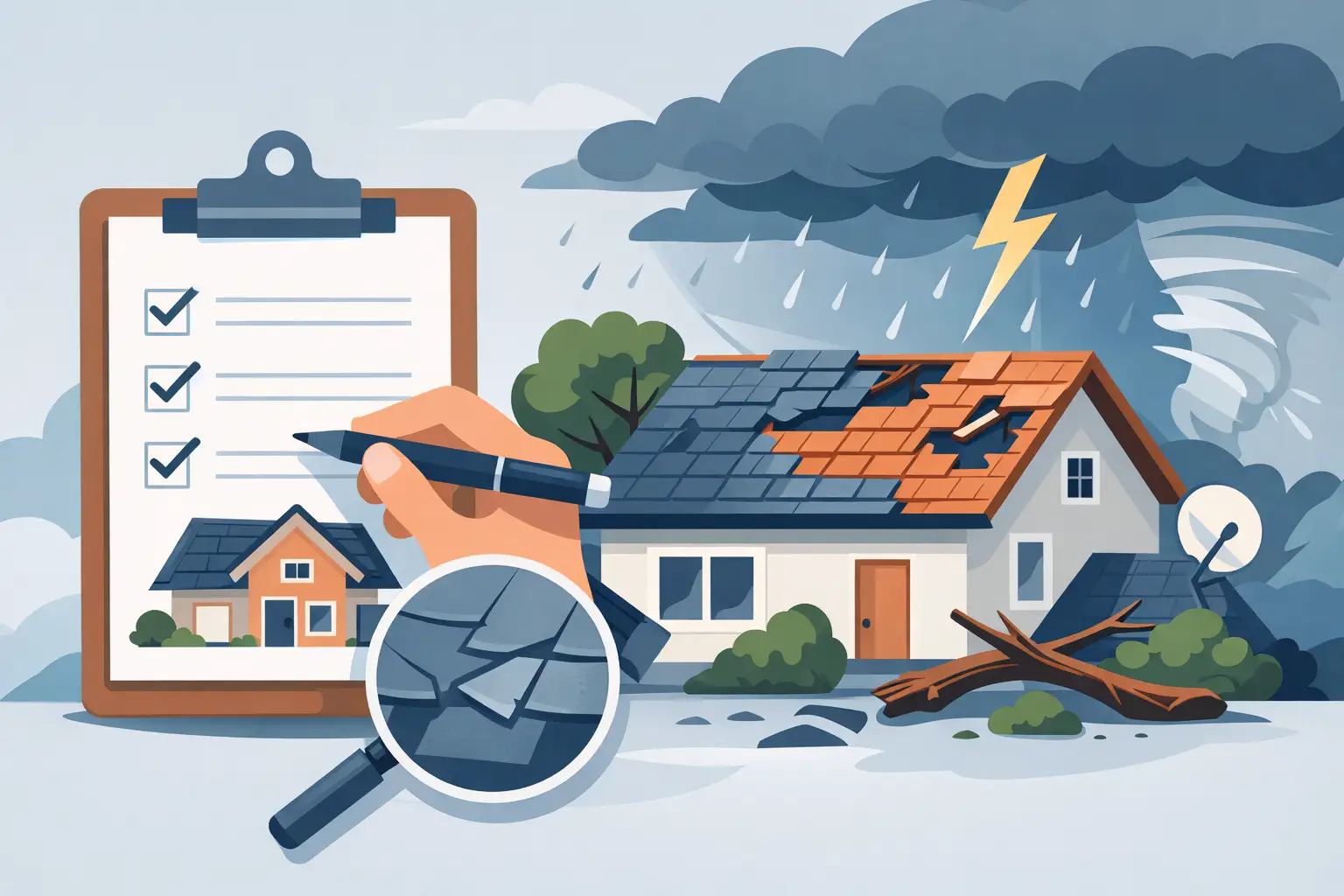Roof Storm Damage Checklist for Homeowners