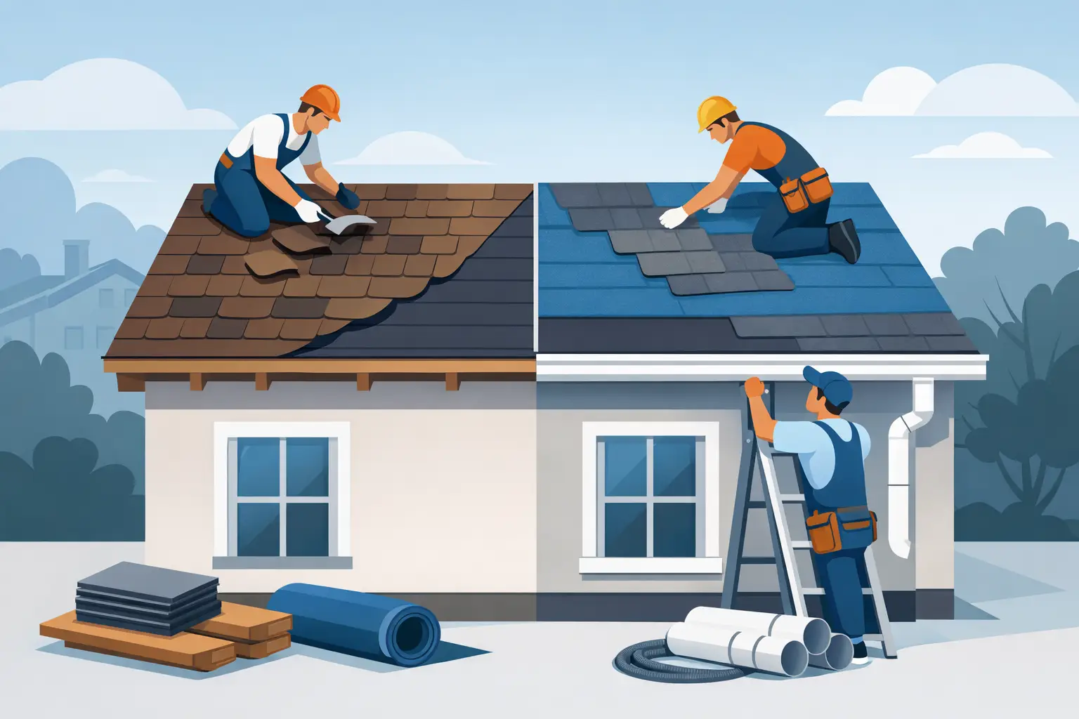 Should You Replace Gutters With Your Roof?