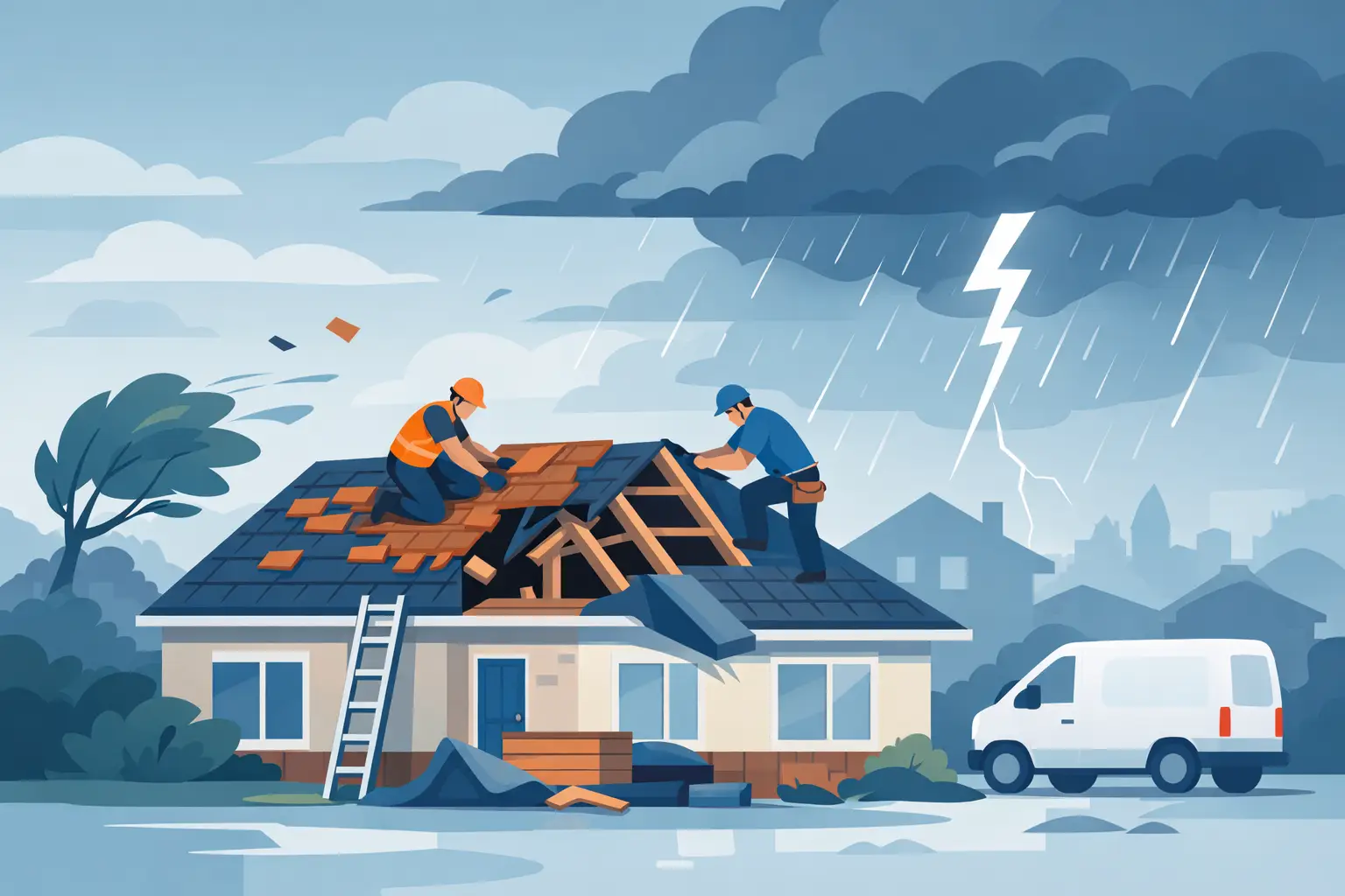 Storm Damaged Roof Case Study in Bolton